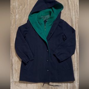 Navy blue vintage wool coat